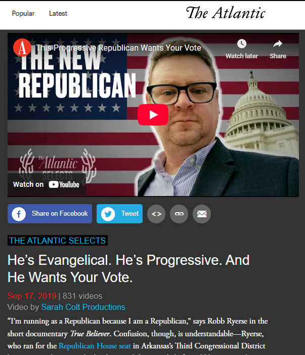 Documentary following Robb Ryerse in his 2020 Republican race for Congress